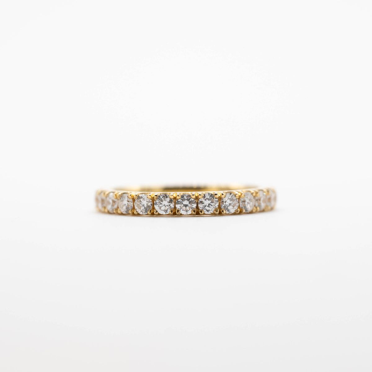 Large Yellow Gold Micro Set Band