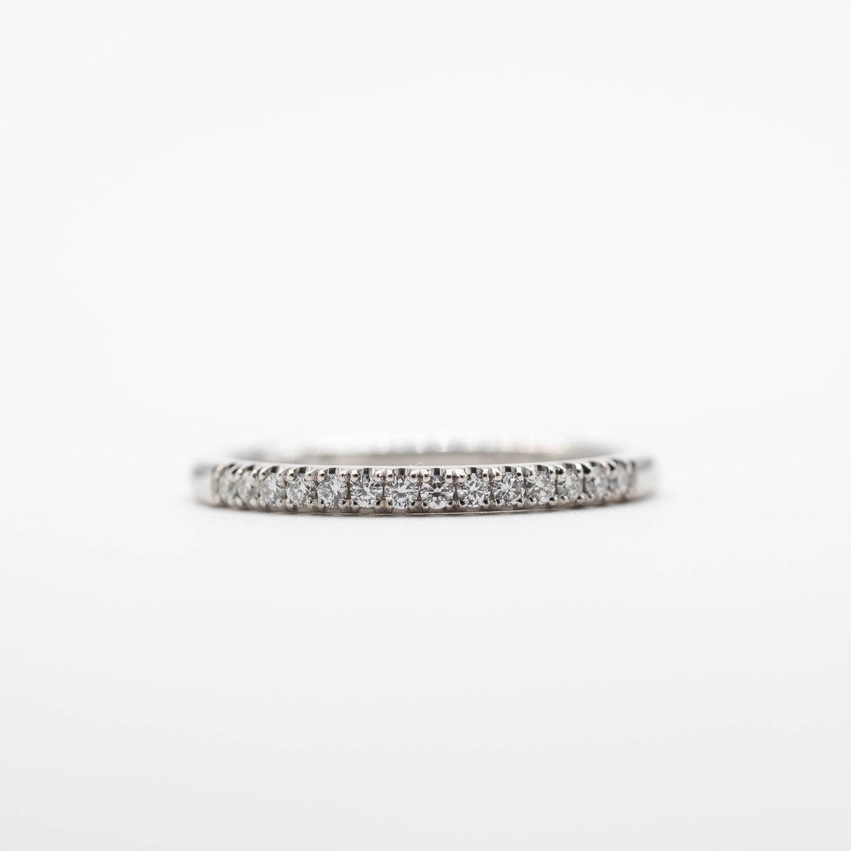 Fine White Gold Micro Set Band