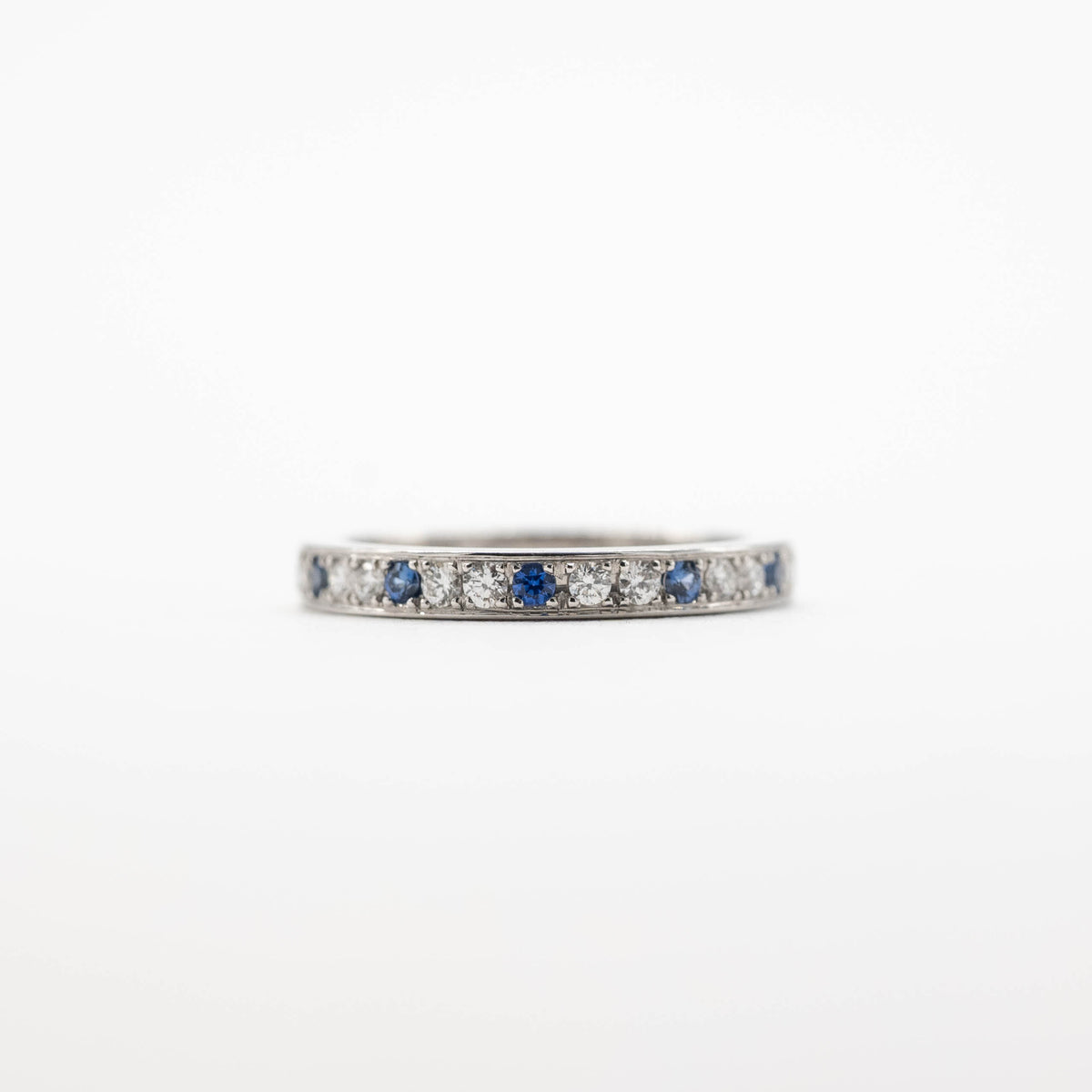 Fine Diamond and Ceylon Sapphire Band