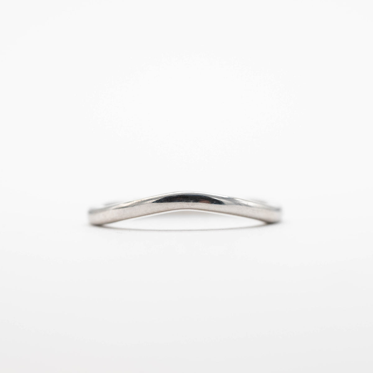 White Gold Curved Band