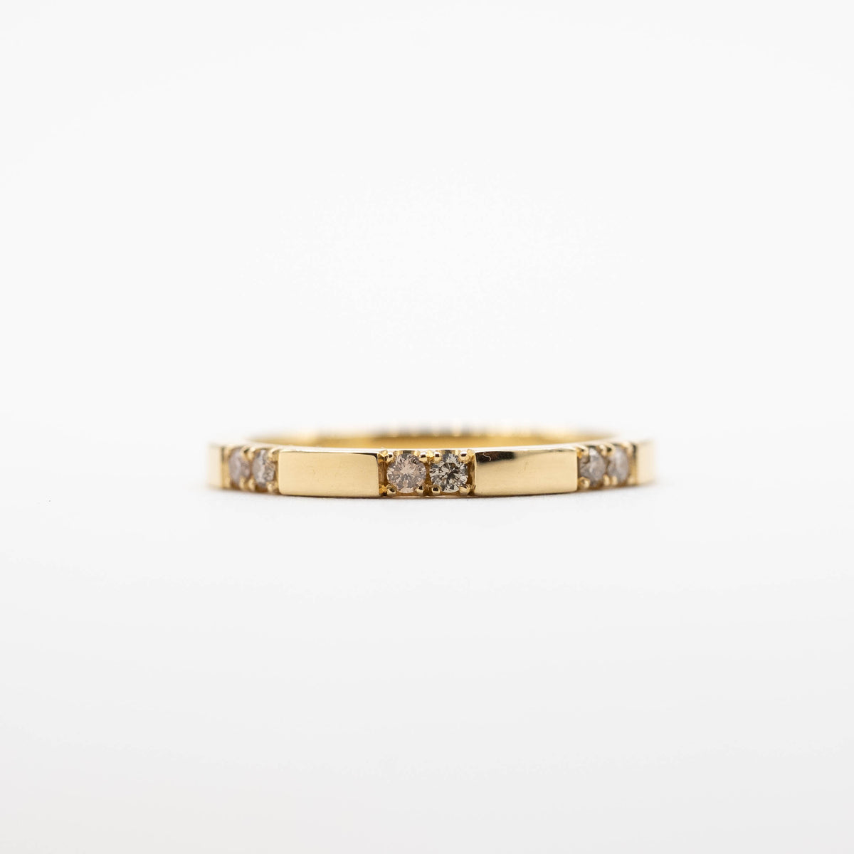 Yellow Gold Diamond Station Ring