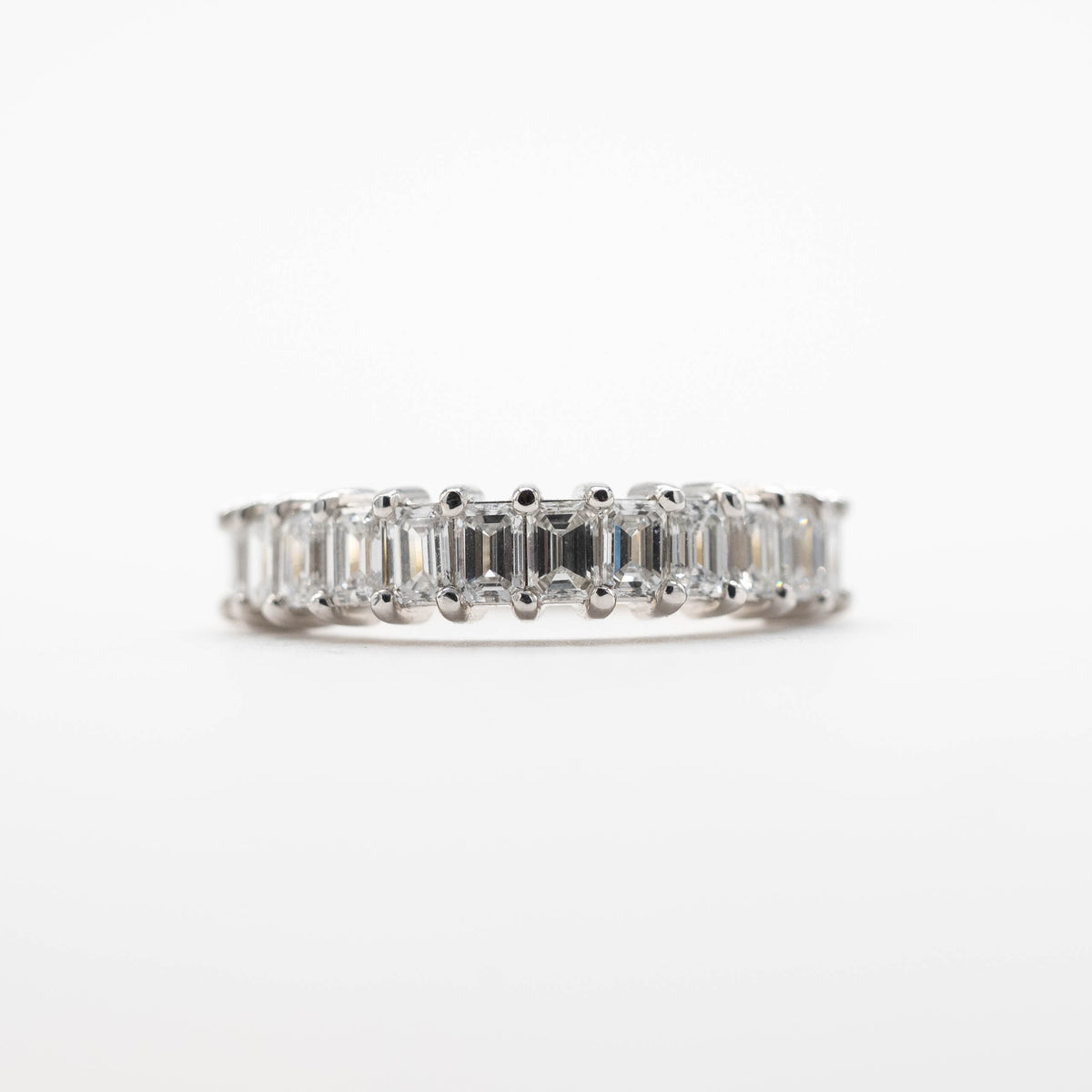 Emerald Cut Claw Set Ring