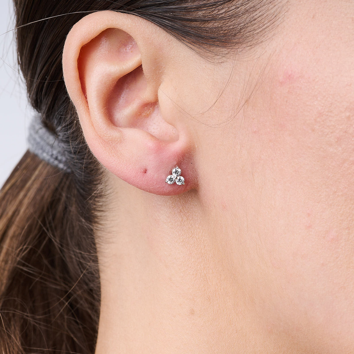 Trinity Diamond Stud Earrings