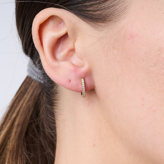 Petite Yellow Gold Huggie Earrings