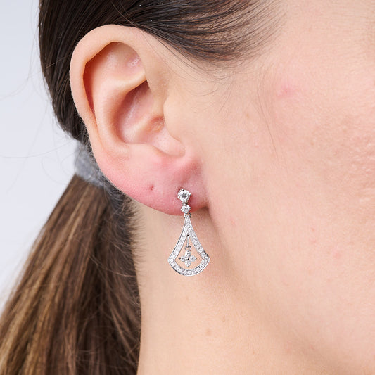 Deco Fan Drop Earrings