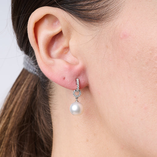 Pearl & Diamond Earrings