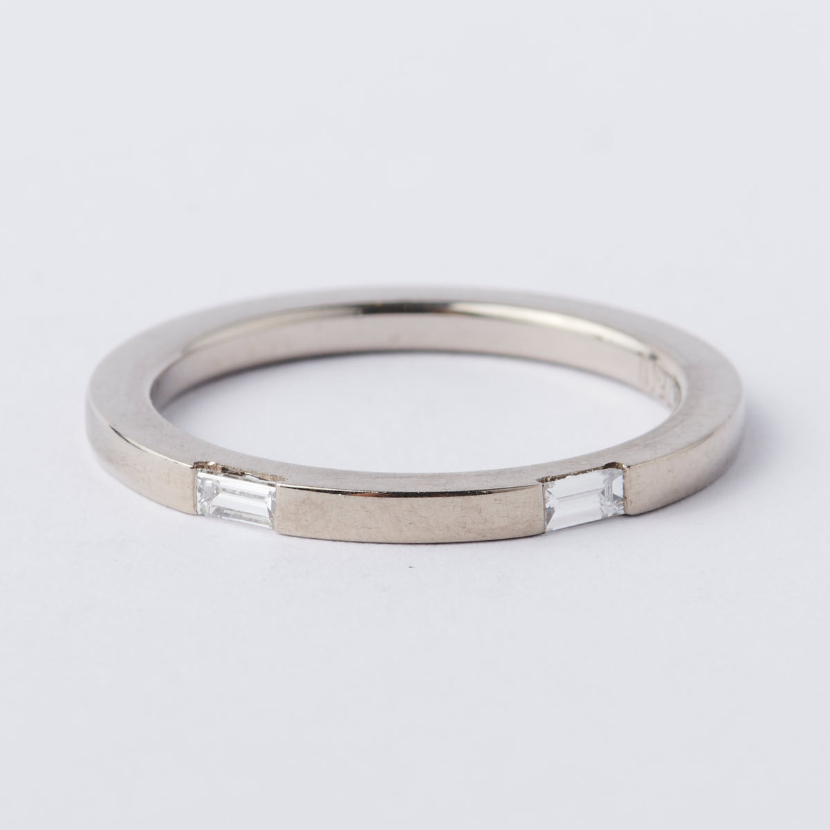 Double Baguette Diamond Band