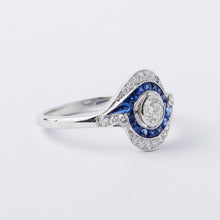 Load image into Gallery viewer, Sapphire Eye Ring