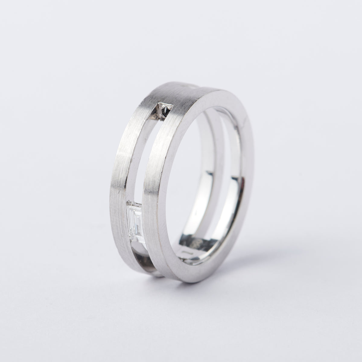 Suspended Diamond Baguette Band