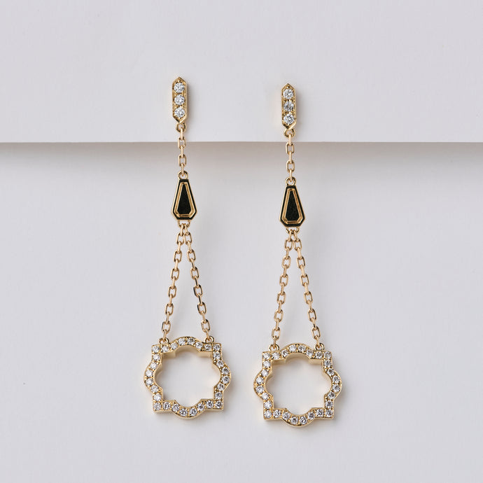 Liberty Yellow Gold Diamond Chandelier Earrings