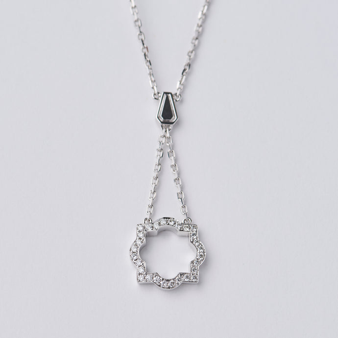 Liberty White Gold Diamond Chandelier Necklace