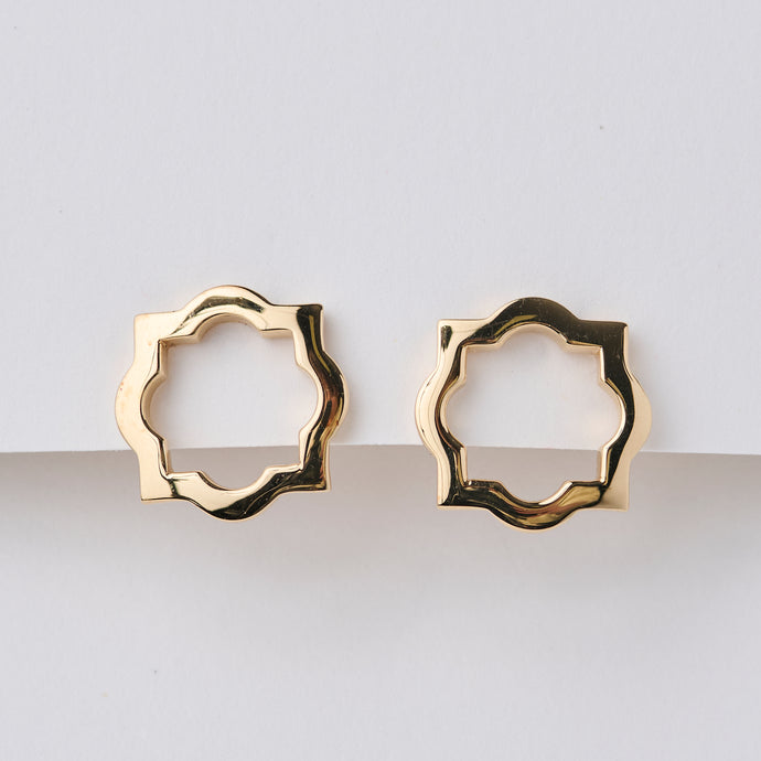 Liberty Yellow Gold Stud Earrings