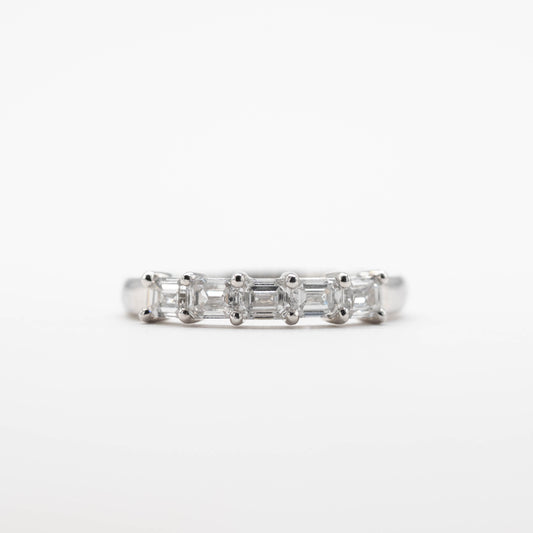 Emerald Cut Eternity Band