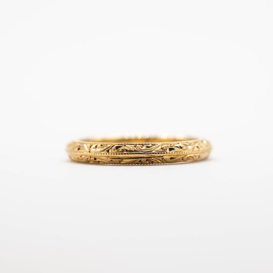 Engraved Knife Edge Band