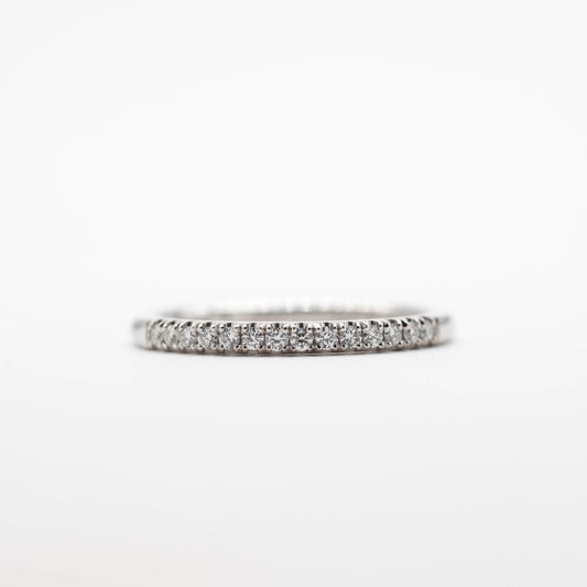 Fine White Gold Micro Set Band