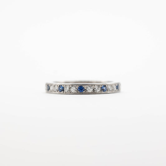 Fine Diamond and Ceylon Sapphire Band
