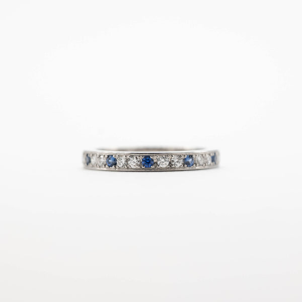 Fine Diamond and Ceylon Sapphire Band