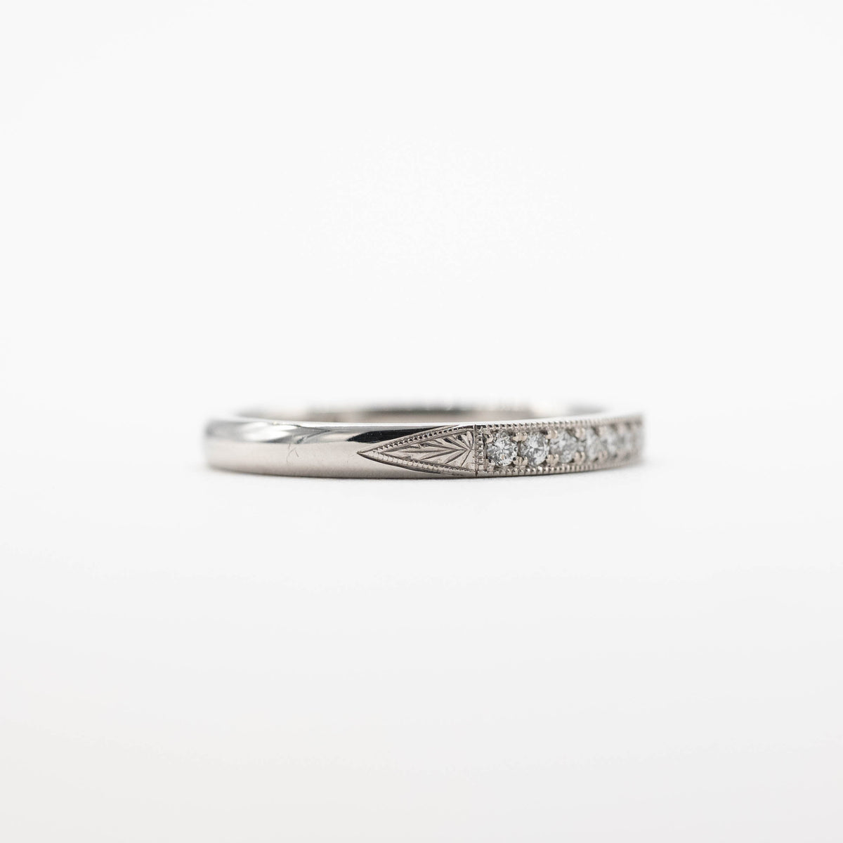 Engraved Diamond Band