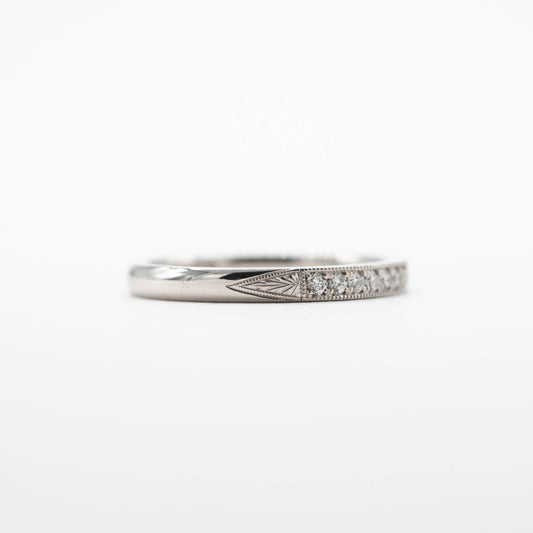 Engraved Diamond Band