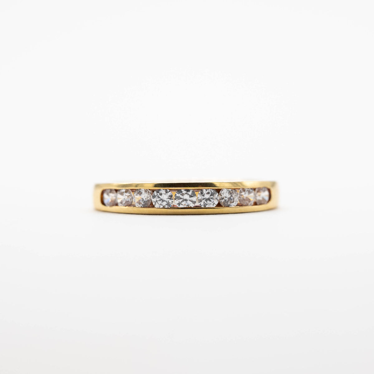Yellow Gold Round Channel Set Band