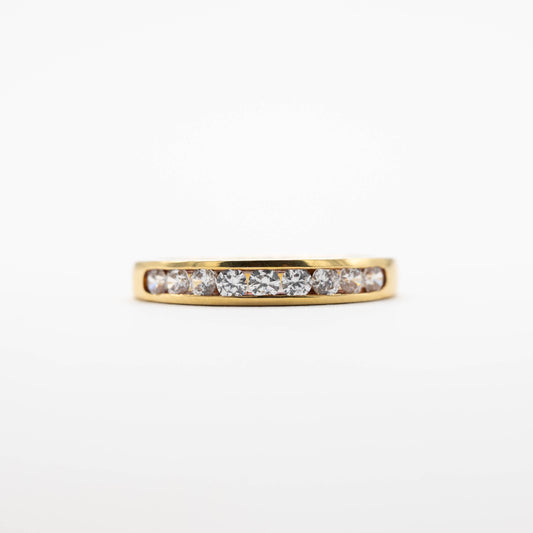 Yellow Gold Round Channel Set Band