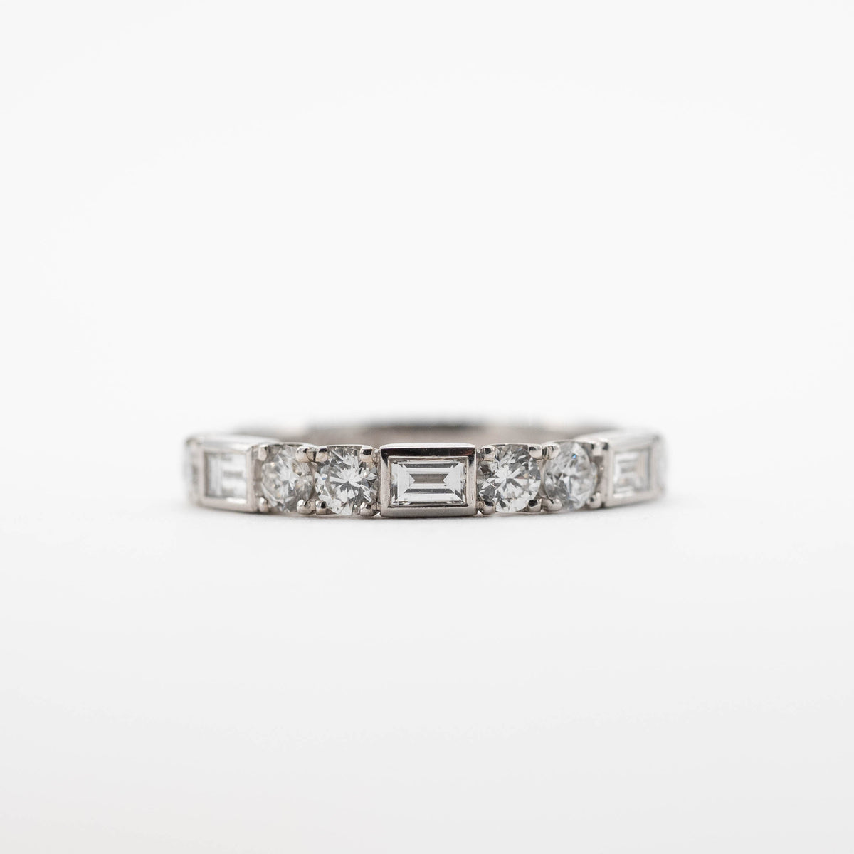 Large Patterned Baguette Band