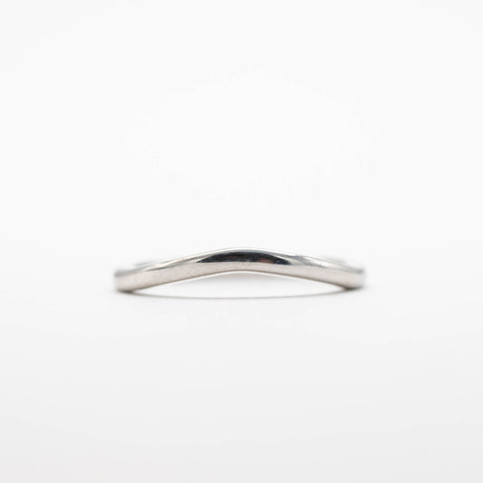 White Gold Curved Band