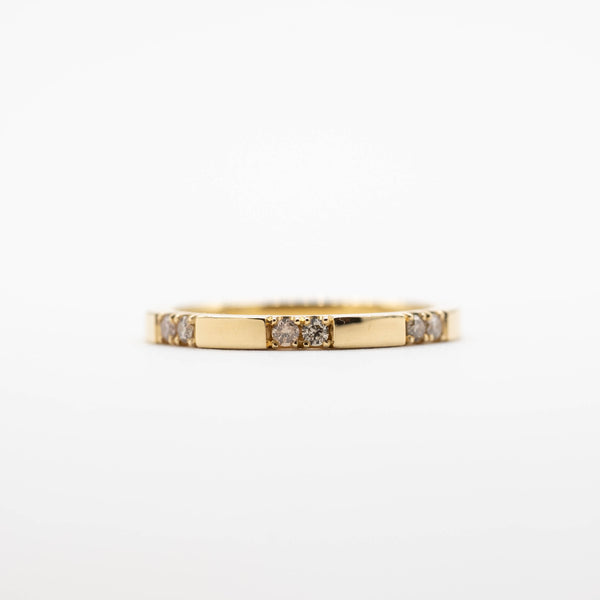 Yellow Gold Diamond Station Ring