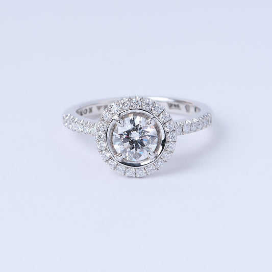 Mirror-Back Halo ring