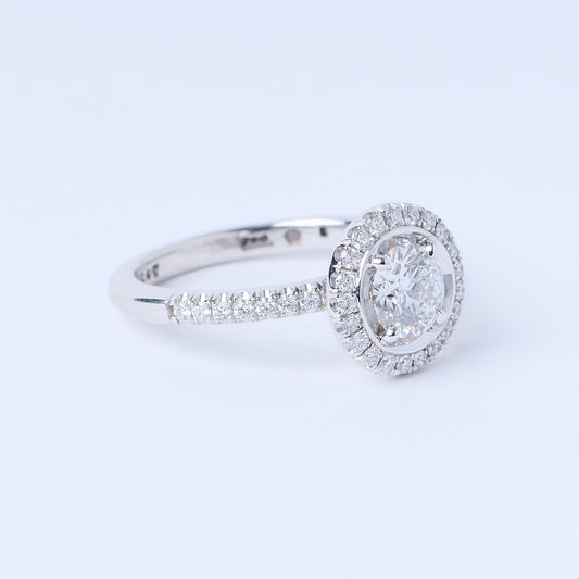 Mirror-Back Halo ring