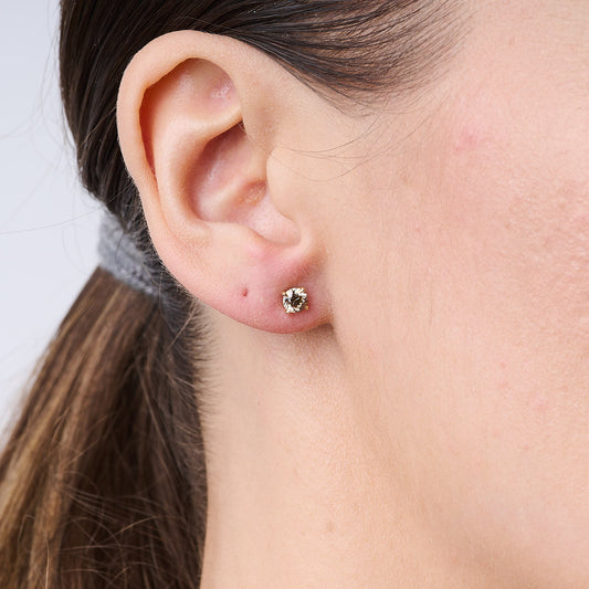 Champagne Diamond Stud Earrings