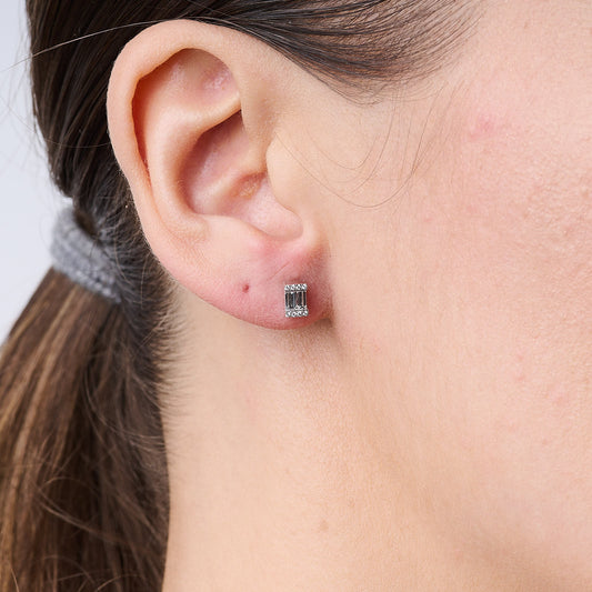 Deco Diamond Stud Earrings