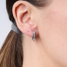 Load image into Gallery viewer, Medium Baguette Hoop Earrings