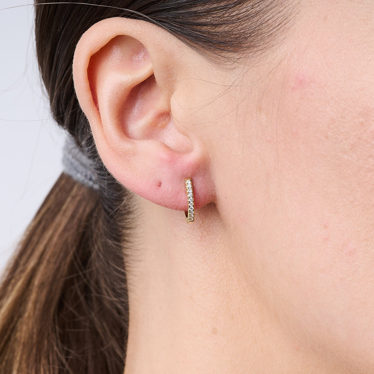 Petite Yellow Gold Huggie Earrings