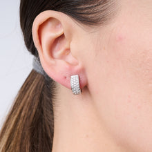 Load image into Gallery viewer, Diamond Pavé Huggie Earrings