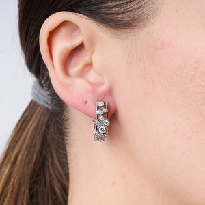 Diamond Bubble Huggie Earrings