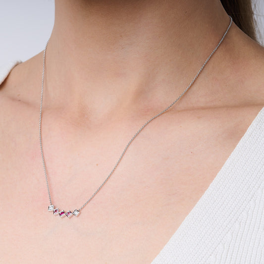Diamond Shaped Multi-Gem Pendant