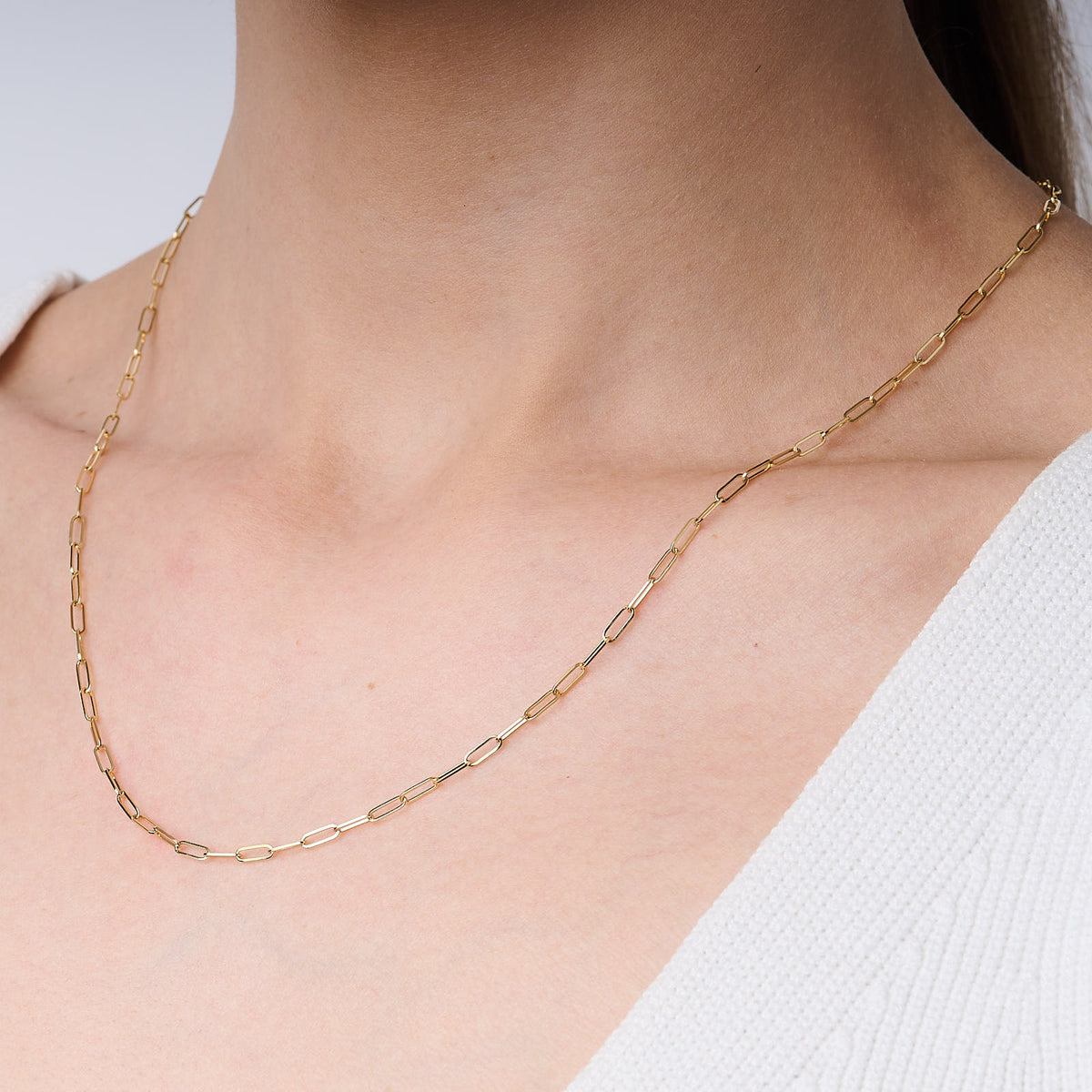 Fine Paperclip Necklace