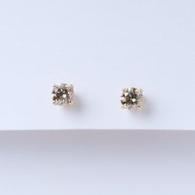 Load image into Gallery viewer, Champagne Diamond Stud Earrings