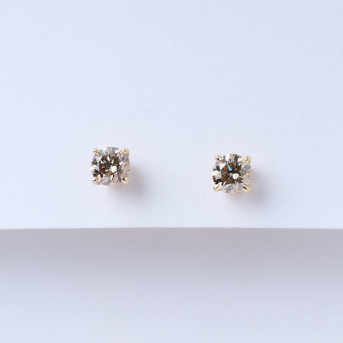 Champagne Diamond Stud Earrings