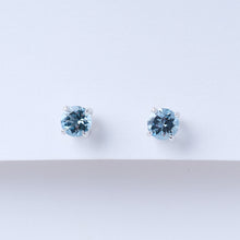 Load image into Gallery viewer, Aquamarine Stud Earrings