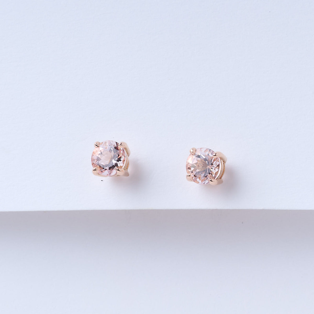Morganite Stud Earrings