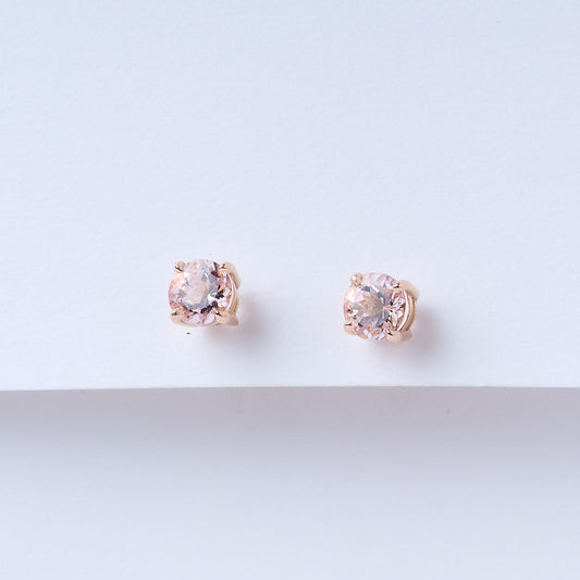 Morganite Stud Earrings