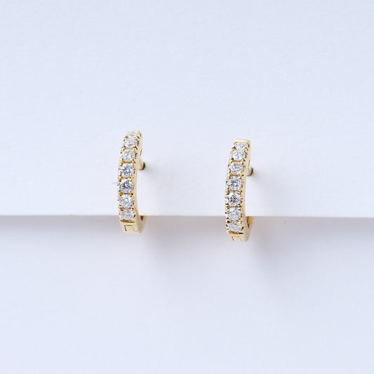 Classic Yellow Gold Huggie Earrings