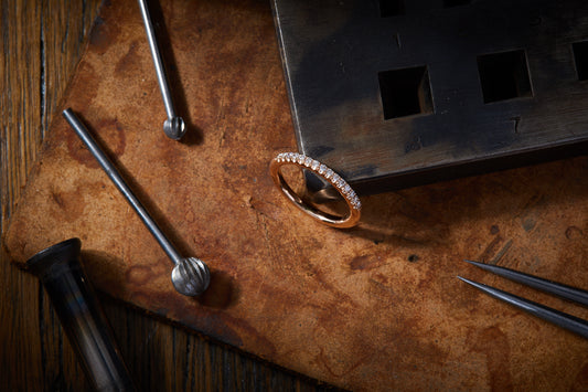 Fine Rose Gold Micro Set Band