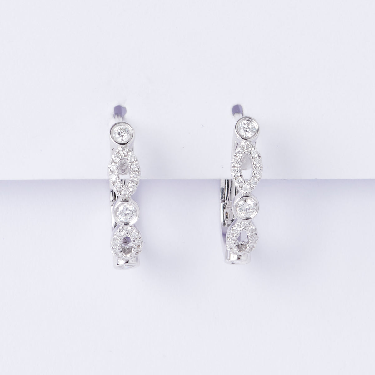 Antique Diamond Huggie Earrings