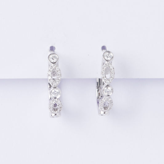 Antique Diamond Huggie Earrings