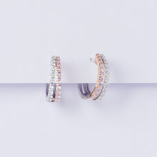 Load image into Gallery viewer, Argyle Pink Huggie Earrings