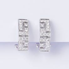 Load image into Gallery viewer, Cubism Diamond Huggie Earrings