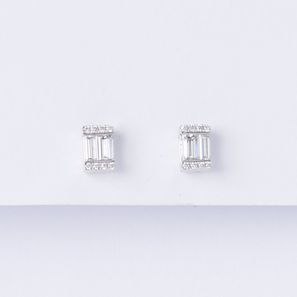 Deco Diamond Stud Earrings
